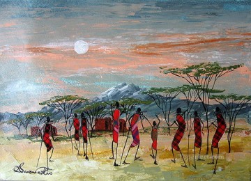 Shiundu The Initiation from Africa Oil Paintings